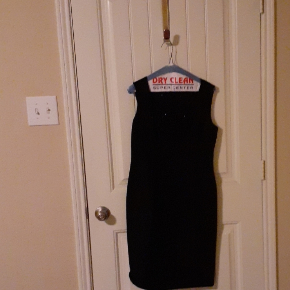 Jones New York  black sequined sheath dress